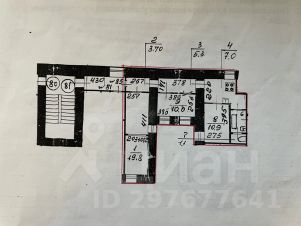 2-комн.кв., 63 м², этаж 3