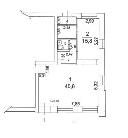 торг. площадь 70 м², этаж 1