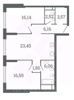 2-комн.кв., 72 м², этаж 8