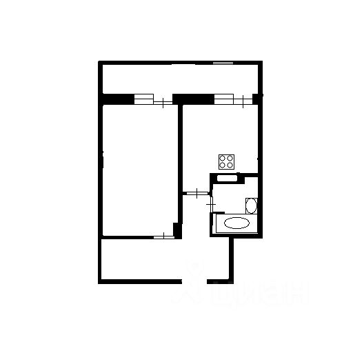Планировка этой квартиры по данным Циан