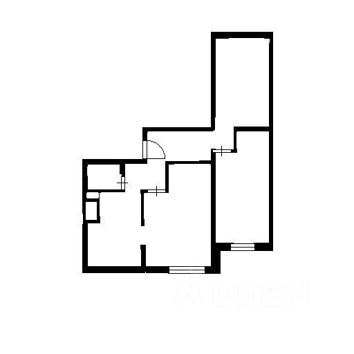 Планировка этой квартиры по данным Циан