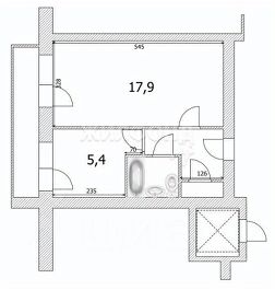 1-комн.кв., 32 м², этаж 5