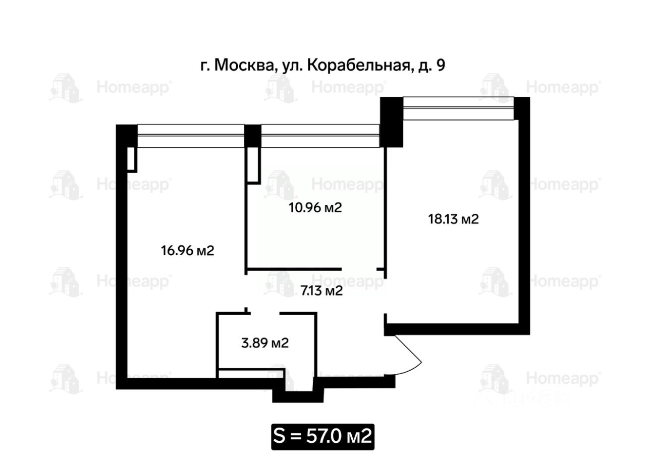 Купить 2-комнатную квартиру на улице Корабельная в Москве, продажа  двухкомнатных квартир во вторичке и первичке на Циан. Найдено 27 объявлений