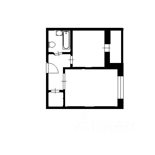 Планировка этой квартиры по данным Циан