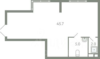 своб. назнач. 53 м², этаж 1