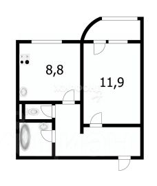 1-комн.кв., 33 м², этаж 4