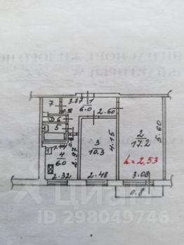 2-комн.кв., 45 м², этаж 5