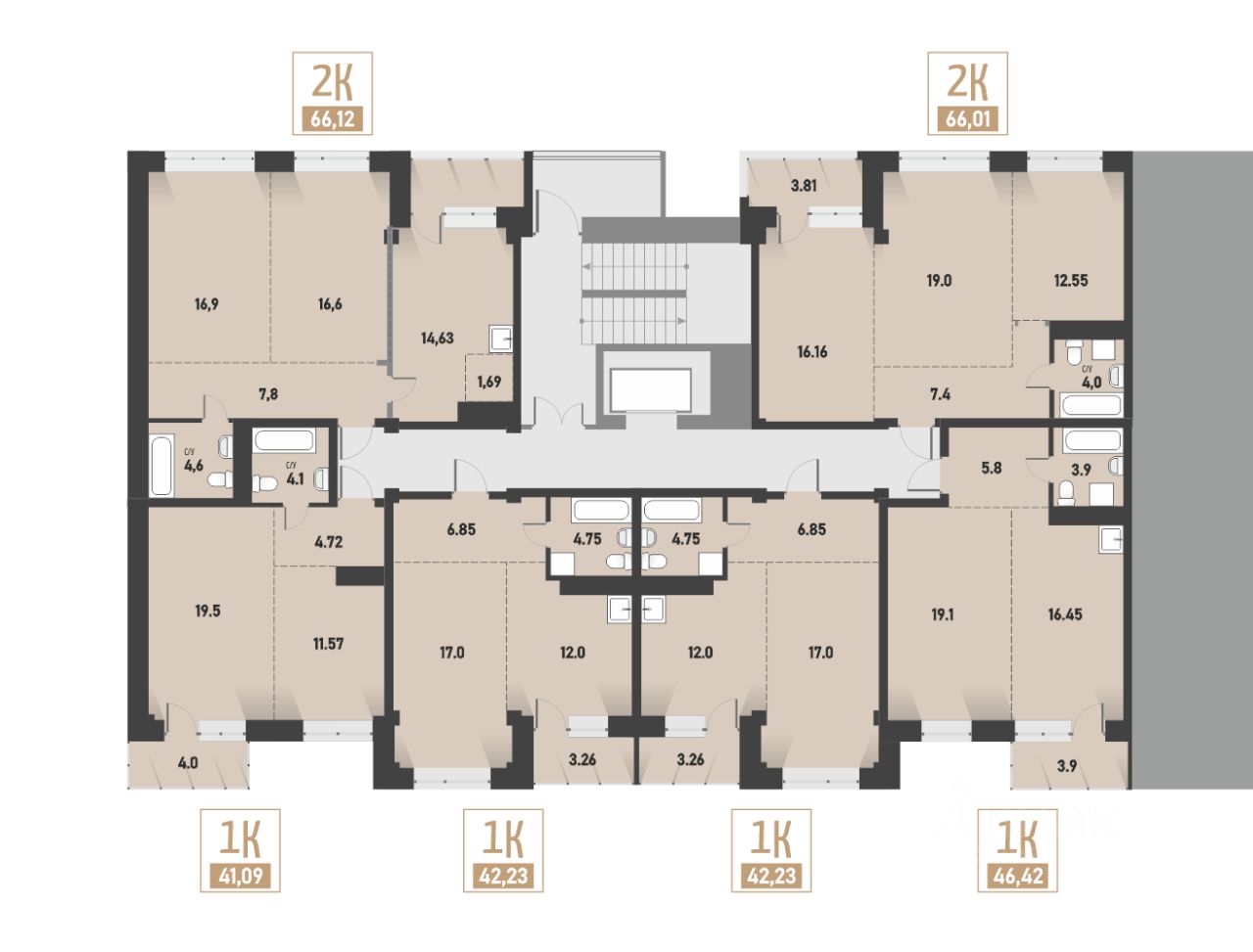 Продажа квартиры свободной планировки 63,5м² 5, Шелехов, Иркутская область,  5-й квартал - база ЦИАН, объявление 298204171