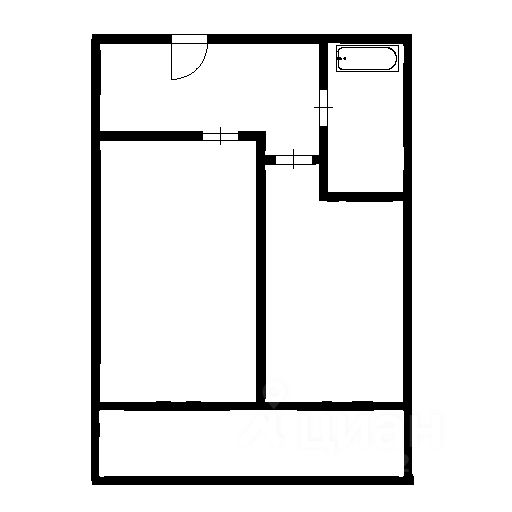 Планировка этой квартиры по данным Циан
