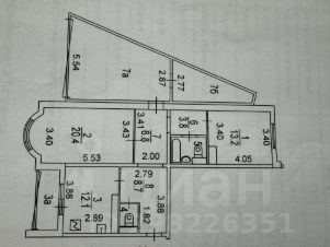 3-комн.кв., 110 м², этаж 14