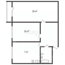 2-комн.кв., 45 м², этаж 3