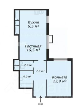 2-комн.кв., 51 м², этаж 8