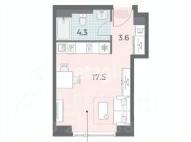 1-комн.кв., 25 м², этаж 10