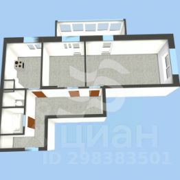 2-комн.кв., 63 м², этаж 2