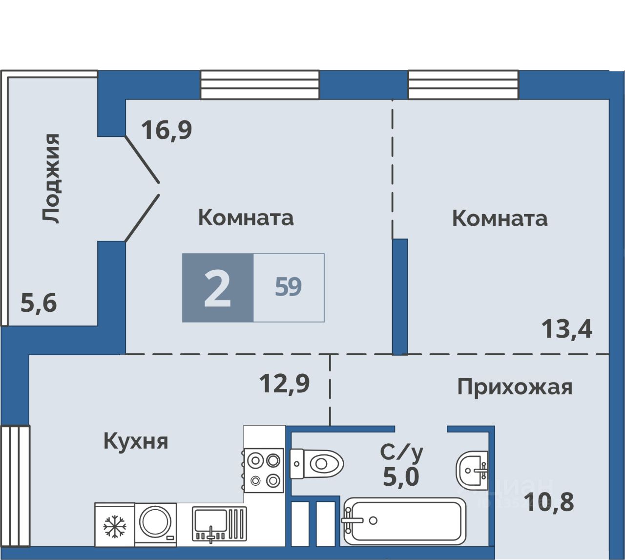 Купить 2-комнатную квартиру на улице Куйбышева в городе Курган, продажа  двухкомнатных квартир во вторичке и первичке на Циан. Найдено 10 объявлений