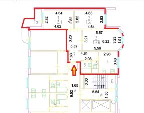 3-комн.кв., 75 м², этаж 17