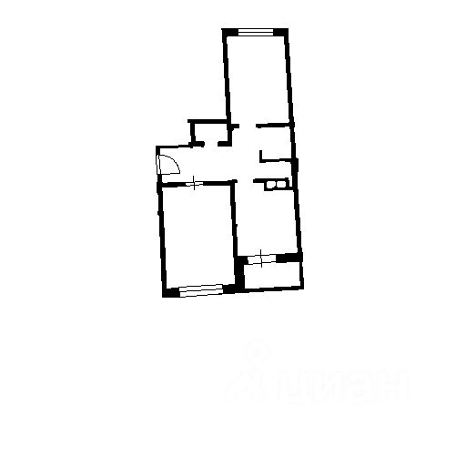 Планировка этой квартиры по данным Циан