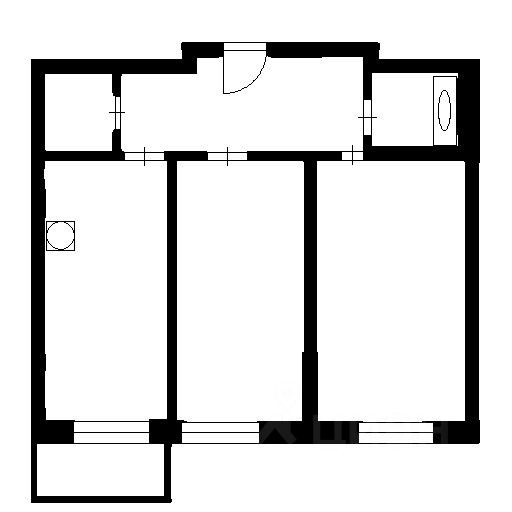 Планировка этой квартиры по данным Циан