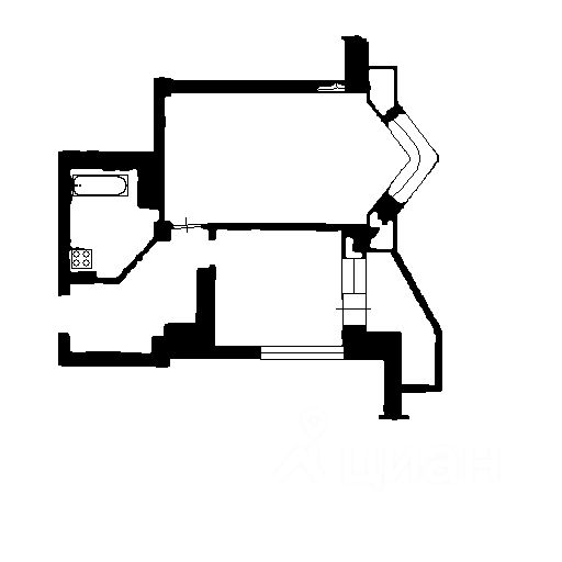 Планировка этой квартиры по данным Циан