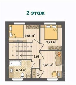 2-этаж. дом 125 м²