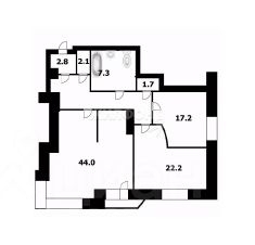 3-комн.кв., 117 м², этаж 9