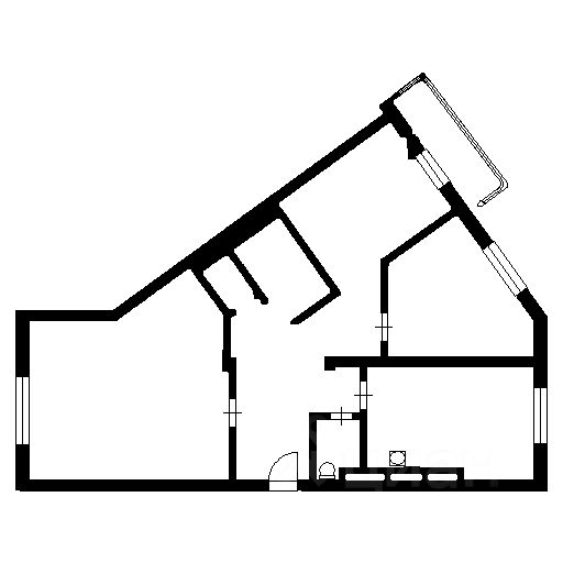 Планировка этой квартиры по данным Циан