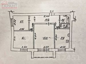 3-комн.кв., 58 м², этаж 3