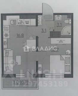 1-комн.кв., 35 м², этаж 12