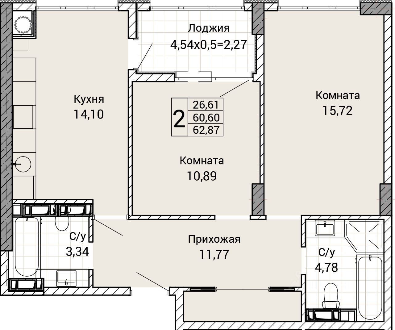 Квартира в новостройке, Крым, Севастополь, 9 200 000