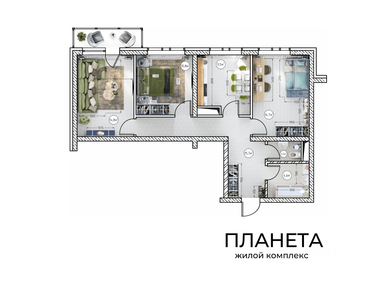 Купить квартиру комфорт класса от застройщика в Новокузнецке, квартиры в  новостройках. Найдено 237 объявлений.