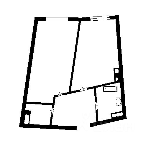 Планировка этой квартиры по данным Циан