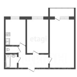 2-комн.кв., 51 м², этаж 3