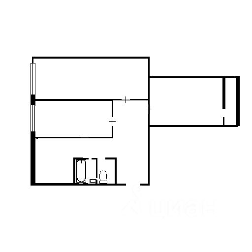 Планировка этой квартиры по данным Циан
