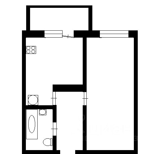 Планировка этой квартиры по данным Циан