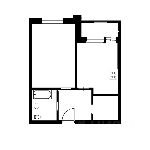 Планировка этой квартиры по данным Циан