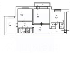 3-комн.кв., 116 м², этаж 7