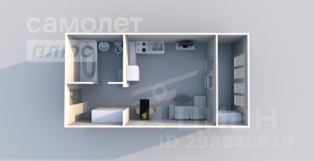 студия, 28 м², этаж 17