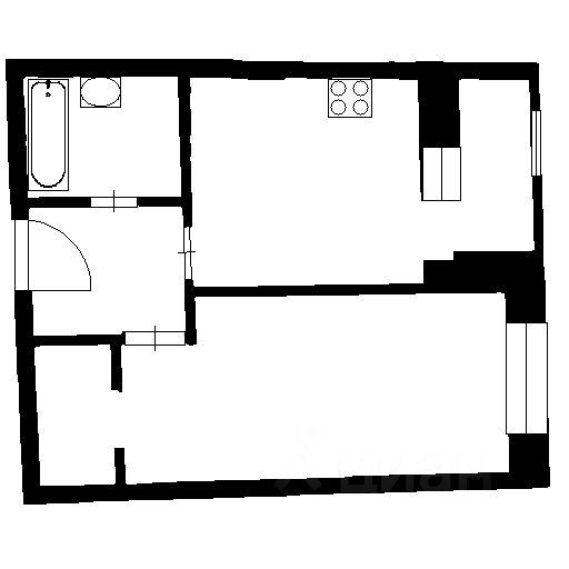 Планировка этой квартиры по данным Циан
