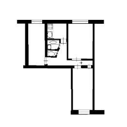 2-комн.кв., 46 м², этаж 5