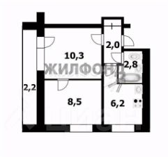 2-комн.кв., 33 м², этаж 9