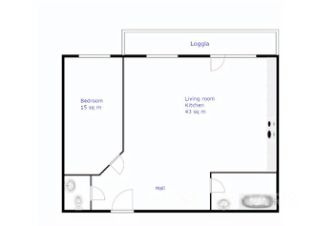 2-комн.кв., 80 м², этаж 15