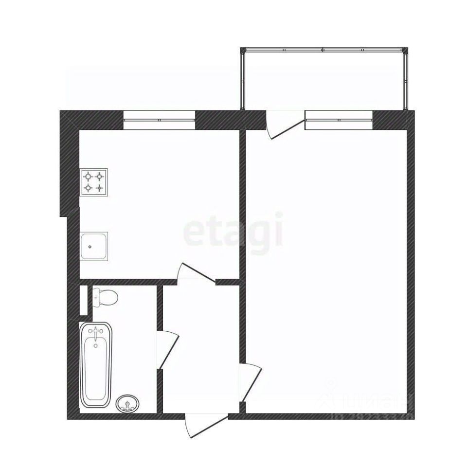 Продаю однокомнатную квартиру 37,9м² ул. Газовиков, 13А, Белгород,  Белгородская область - база ЦИАН, объявление 292333703