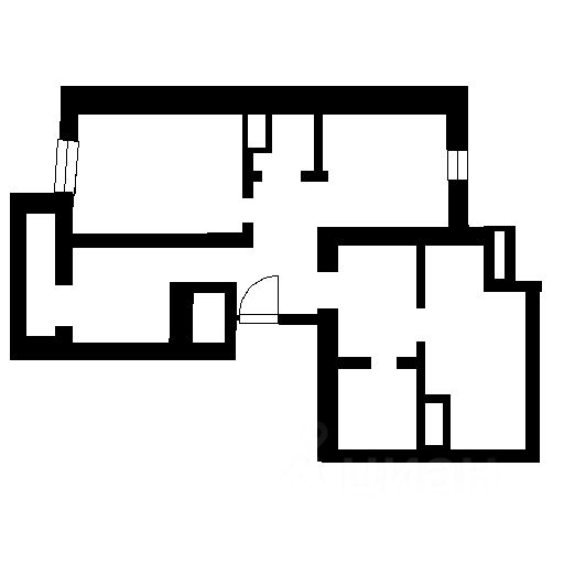 Планировка этой квартиры по данным Циан
