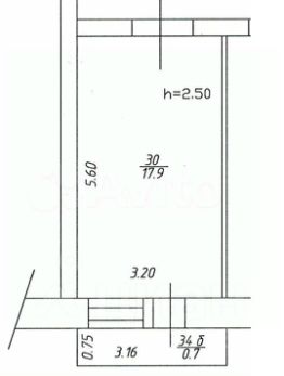 комната 19/19 м², этаж 3