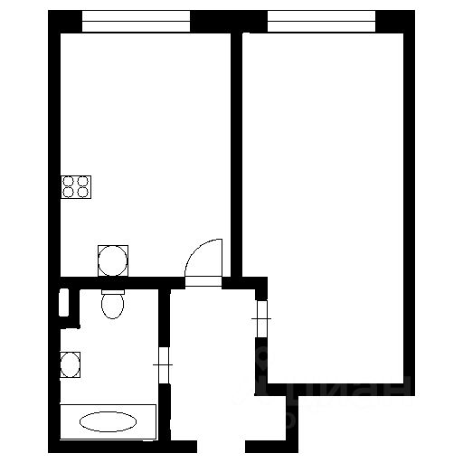Планировка этой квартиры по данным Циан