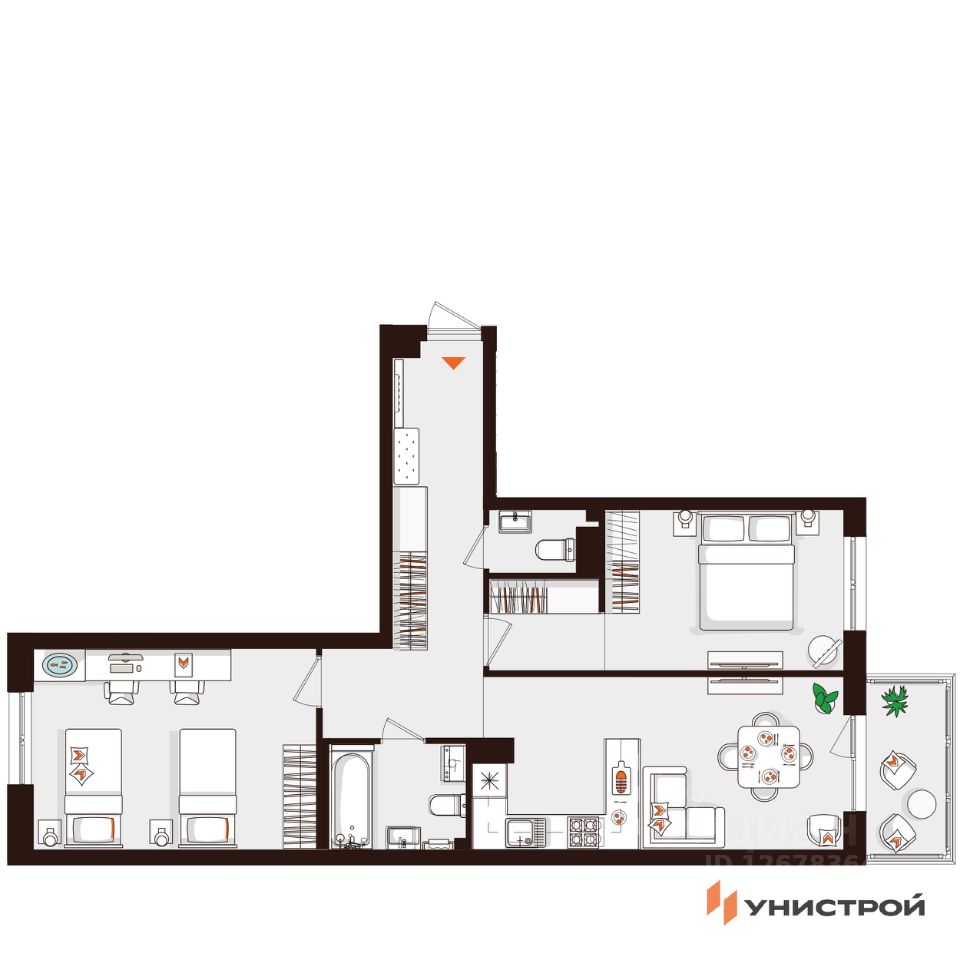 Купить двухкомнатную квартиру 70,8м² Сестрорецк, Лисино жилой комплекс, м.  Беговая - база ЦИАН, объявление 292533753