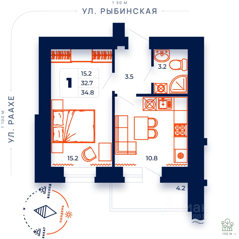 Купить 1-комнатную квартиру на улице Раахе в городе Череповец, продажа  однокомнатных квартир во вторичке и первичке на Циан. Найдено 36 объявлений