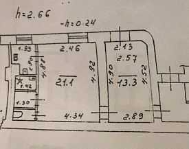 своб. назнач. 44 м², этаж 1