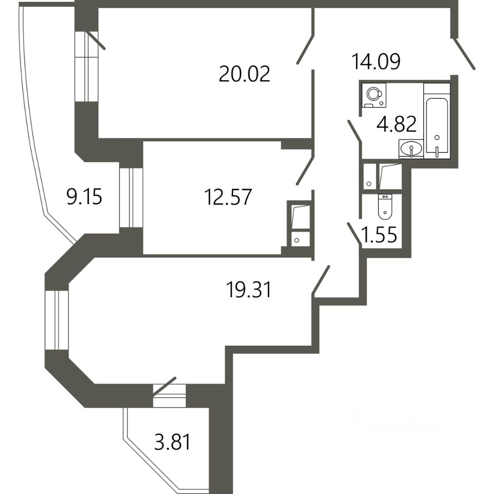 Продажа двухкомнатной квартиры 77м² ул. Советская, 18к2, Подольск,  Московская область, Подольск городской округ, Климовск микрорайон, м.  Подольск - база ЦИАН, объявление 294156169