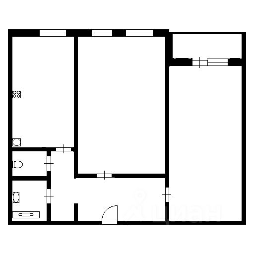 Планировка этой квартиры по данным Циан
